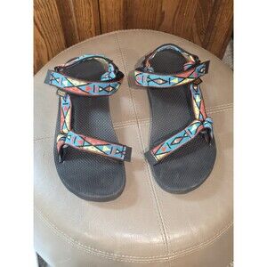 Teva Men's Original Universal Multicolor Geometric Print Sandals 1004006 Size 11